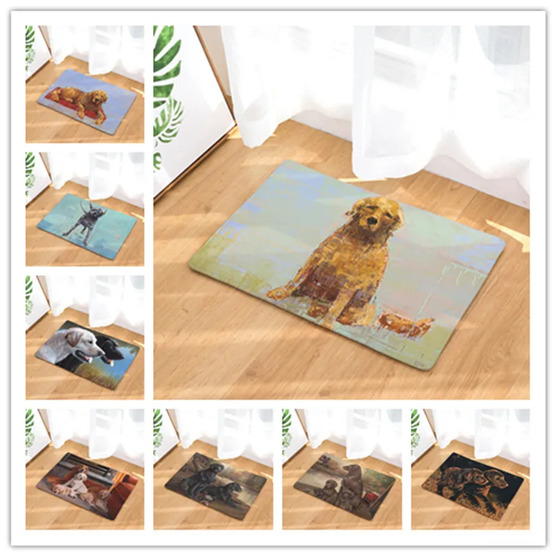 Коврики для дверей с водопоглощающим эффектом цветные тропические коврики