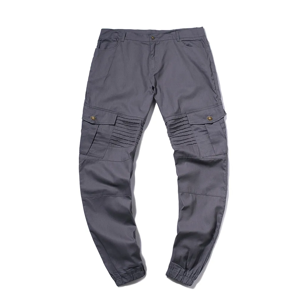 Модные мужские облегающие однотонные повседневные спортивные штаны с тканым