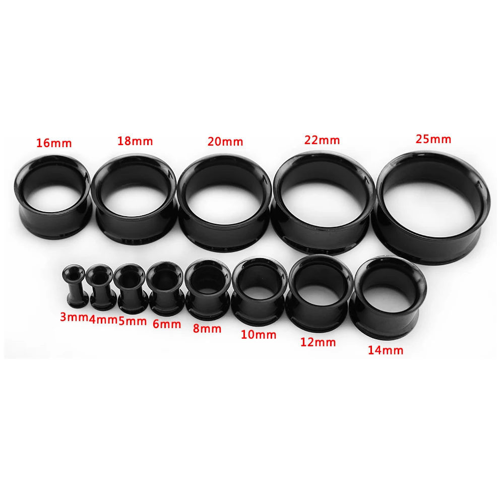 2Pcs Unisex Fashion Stainless Steel No Screw Double Flare Ear Plug 3-25mm Gauge Tunnel Body Piercing Jewelry Hollow Expander | Украшения и