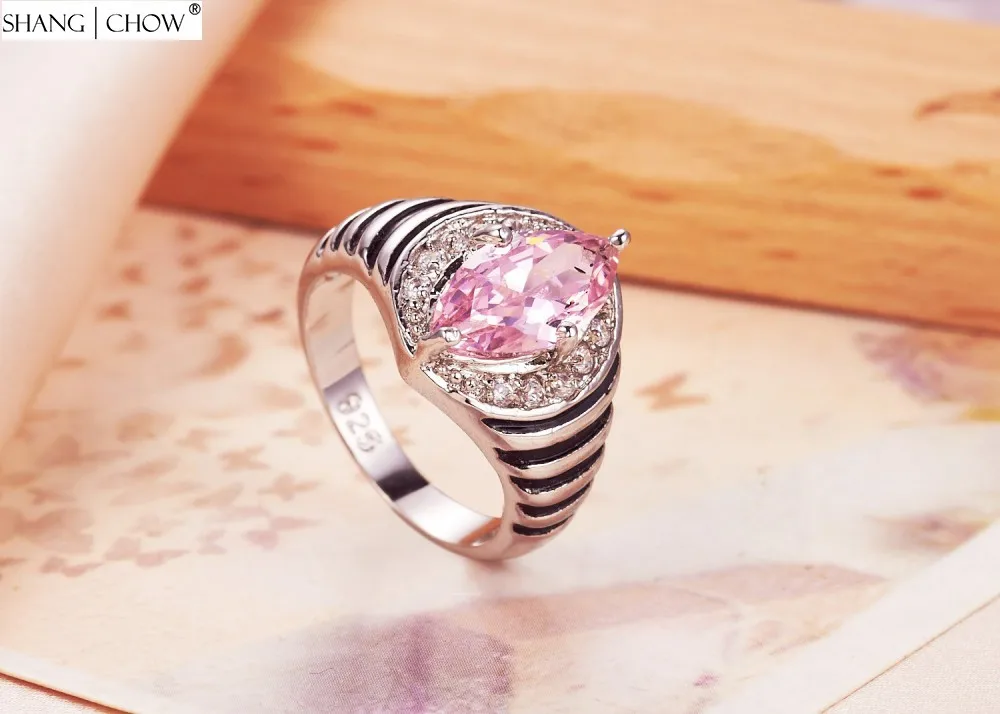 Женское Винтажное кольцо из серебра 925 пробы с розовым кварцем | Украшения и
