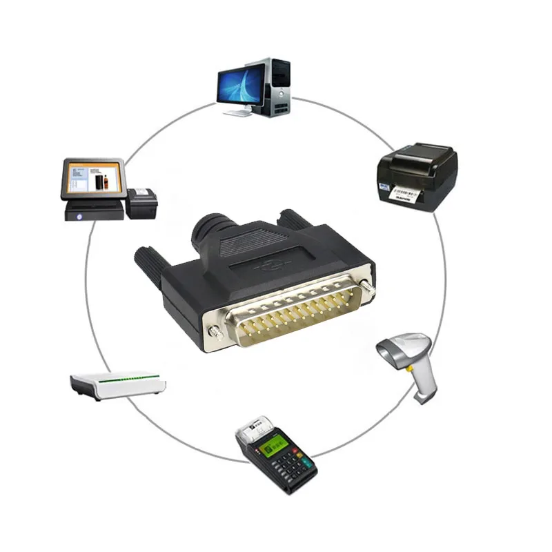 Флейта DB25 Мужская/Женская 25 контактный разъем склеенный корпус коннектор для