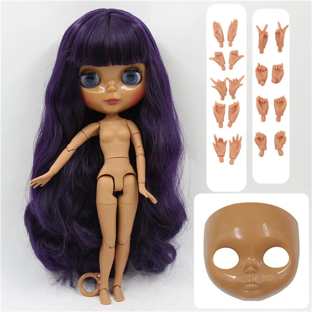 shiny face Ледяная фабрика blyth кукла 1/6 BJD Специальное предложение Специальная цена, лицевая сторона и руки AB как подарки - Цвет: shiny face