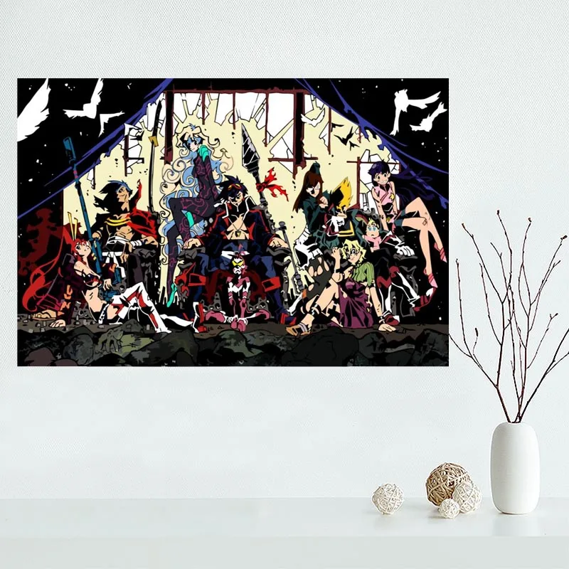 Холщовый постер Tengen Toppa Gurren Lagann украшение для дома настенное искусство Новое
