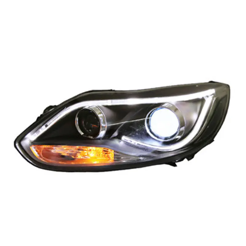 No light bulb Автомобильный Стильный чехол для Ford Focus 2012- фары светодиодный Ford Focus фары DRL линзы двойной луч ксеноновые автомобильные аксессуары - Цвет: No light bulb