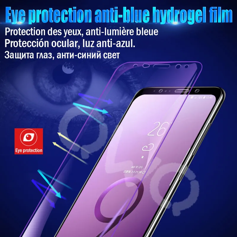 20D анти голубой свет гидрогель для samsung galaxy s9 s8 s10 plus s10e протектор экрана для samsung Note 10 Pro 9 8 защитная пленка