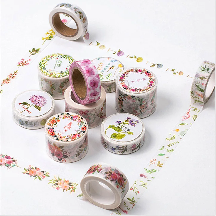 

Flowers Washi Tape DIY Decorative Scrapbooking Masking Tape School Office Supply