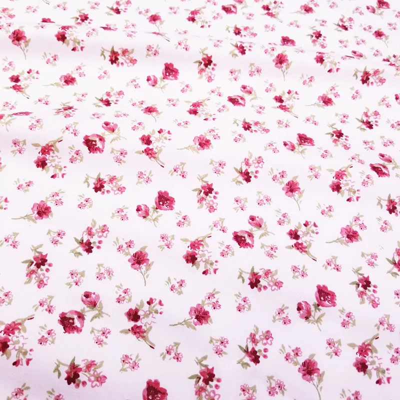 Хлопковая саржевая ткань с цветочным принтом Лоскутная Ткань сделай сам швейный