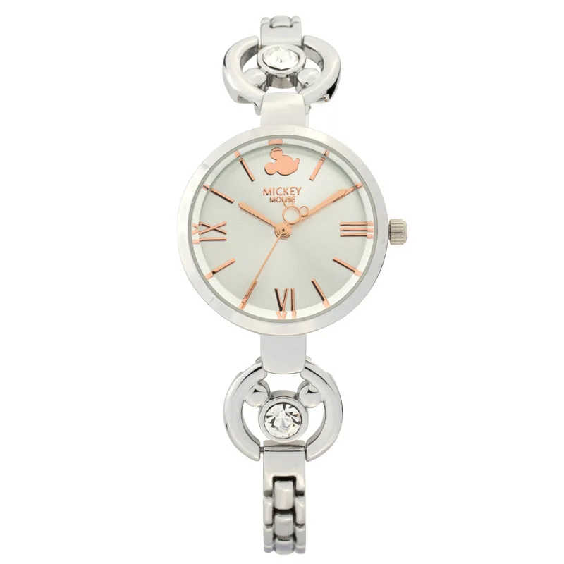 Оригинальные disney Брендовые женские часы Роскошные Кварцевые наручные часы детские часы девушка наручные часы в подарок - Цвет: white 1
