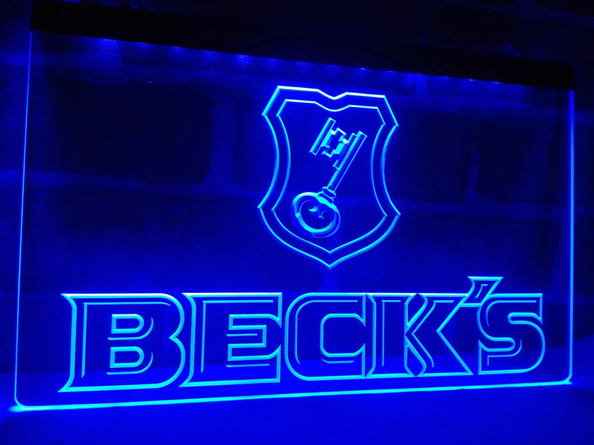 LE029 бека Becks вывиска пиво бар светодиодный неоновый светильник знак для домашнего