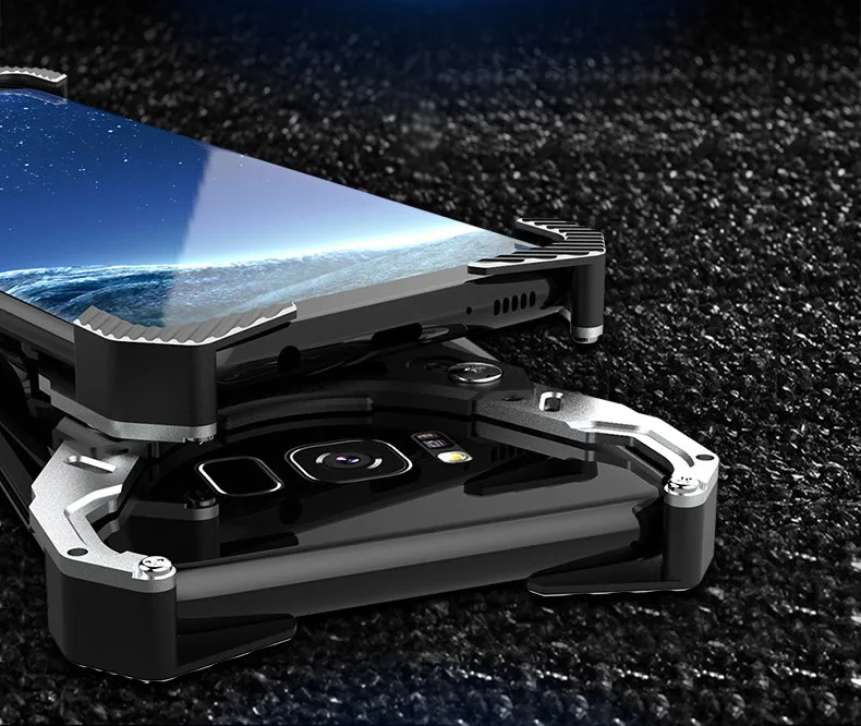 R-просто Роскошный Универсальный чехол для samsung s8, алюминиевая рамка, задняя крышка для samsung galaxy s8 plus s8 s8+ чехол для телефона s с кольцом