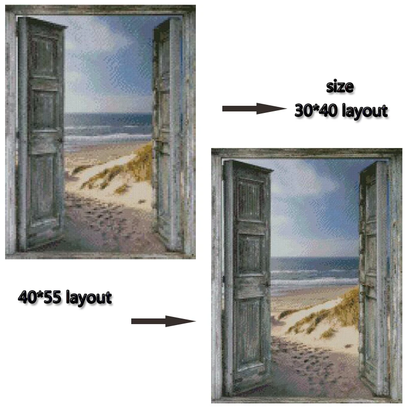 Полностью квадратная дрель 5D DIY Алмазная картина дверь надежды 3D вышивка