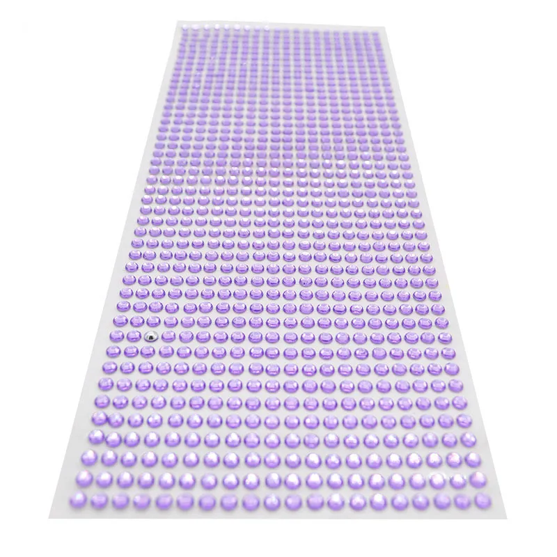 light purple 900 шт./компл. 4 мм, Фурнитура для бижутерии, самоклеющаяся наклейка телефон ПК арт Bling акриловые кристаллы-стразы Скрапбукинг Стикеры s стены автомобиля Стикеры - Цвет: light purple