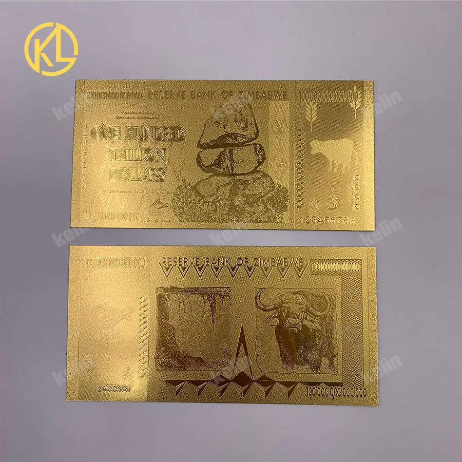 Горячая Распродажа сувенирные подарки билеты в Зимбабве золотые банкноты 1