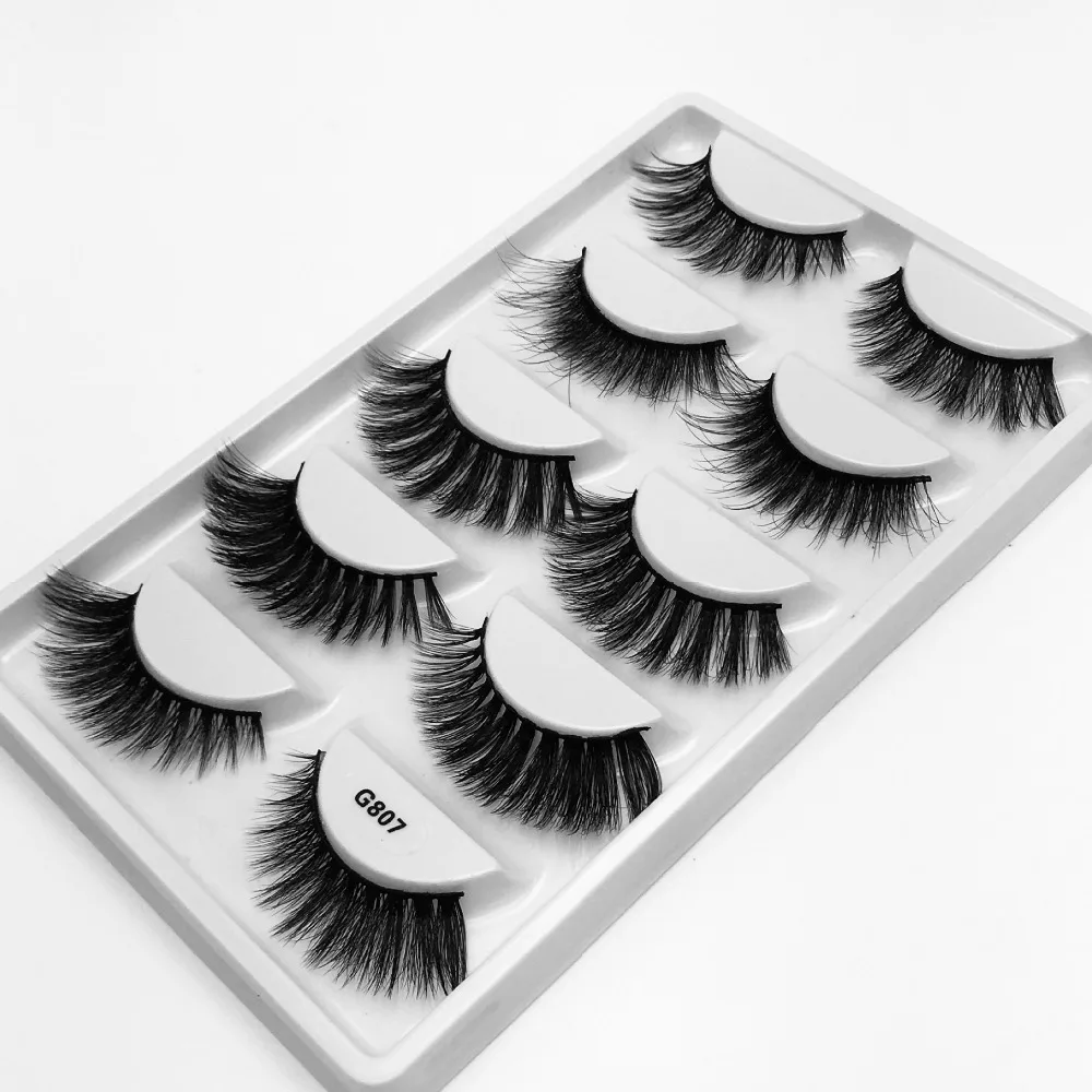 2018 Новые 5 пар Смешанные 3D Мягкие норковые накладные ресницы Wispy пушистые длинные