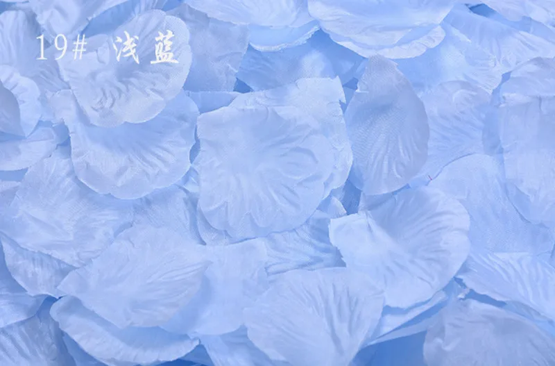 Light blue 500 шт Свадебные картины украшения романтические фиолетовые красные цветы Свадебные вечерние аксессуары розовые лепестки де Роза искусственные - Цвет: Light blue