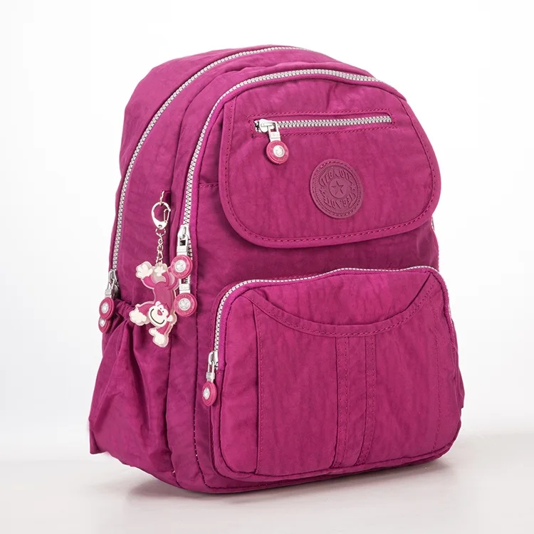 purple red TEGAOTE, школьный рюкзак для девочки-подростка, Mochila Feminina Escolar, женские рюкзаки, сумка, нейлон, Повседневный, Travevl, рюкзак для ноутбука, Femal - Цвет: purple red