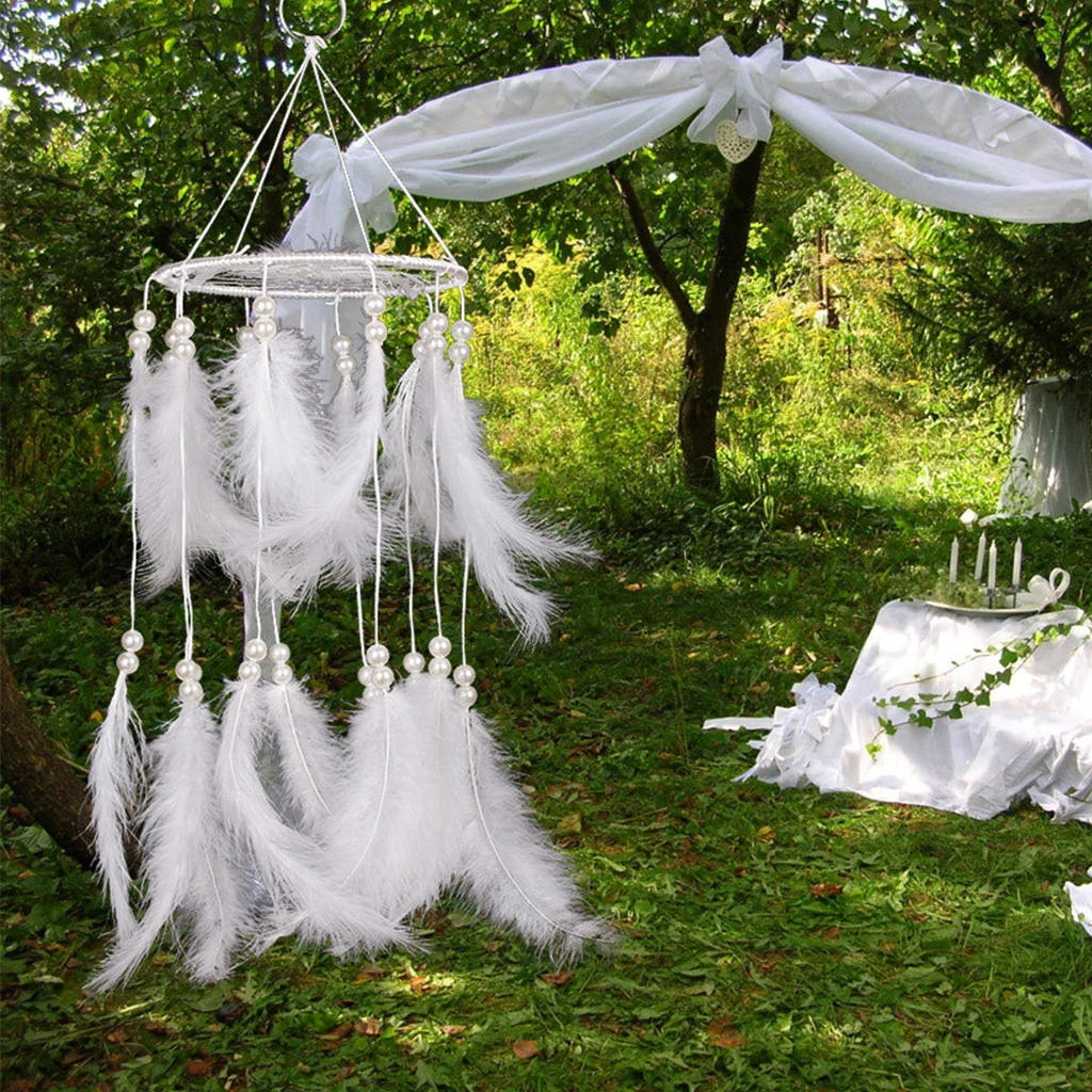 Новейший ручной работы Ловец снов с искусственным дизайном подарок в белом