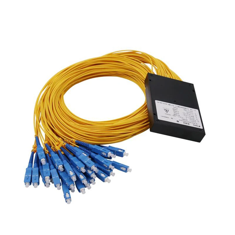 

FTTH ABS Box 1x32 SC APC PLC Fiber Optical Splitter with SC/APC Connector Planar waveguide type Optical splitter