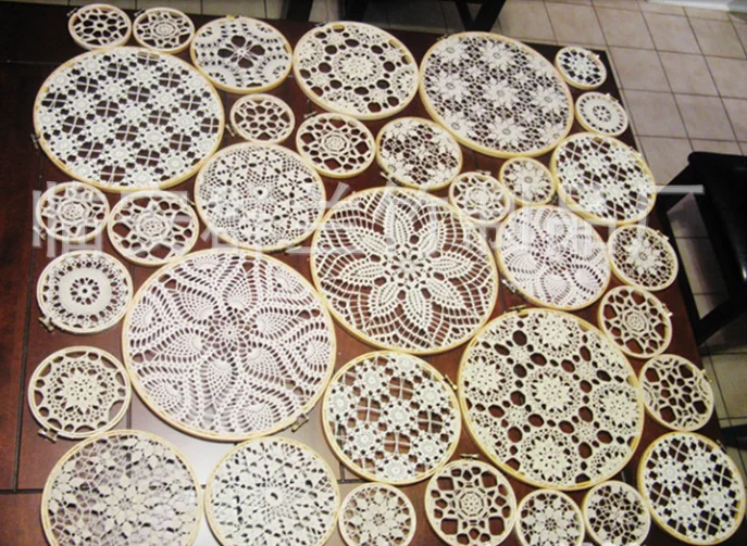 Бамбуковые обручи с вышивкой крестообразные прилипающие рамки для свадебных