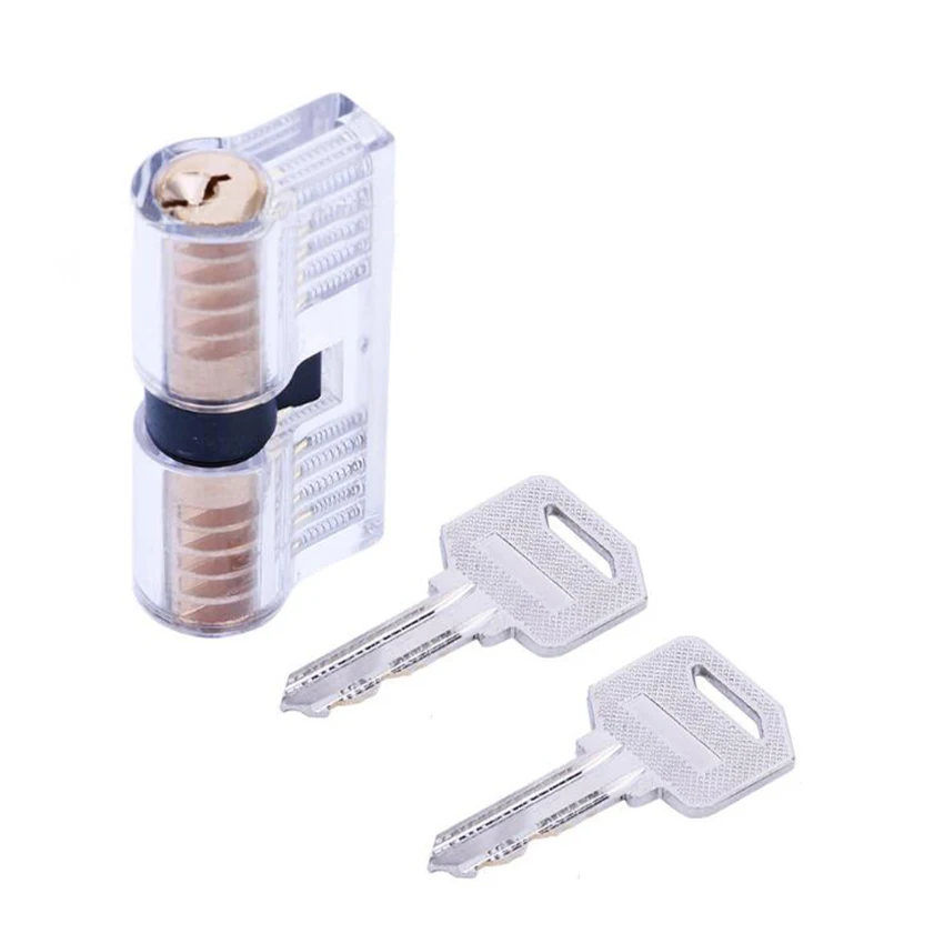 

1Set Transparent Lock Cutaway Training Skill Professional Visable Practice Padlock Pick View Lock Pick Sets