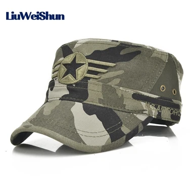 LIUWEISHUN осенне-зимняя женская кепка, военная камуфляжная кепка Snapback, черная плоская кепка s для мужчин или женщин, шапка Chapeu Gorras - Цвет: Star Camouflage