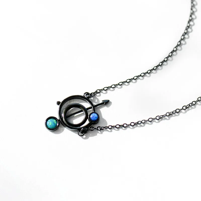 Небесные Подвески в виде глобуса ожерелье для женщин опал серебро 925 пробы