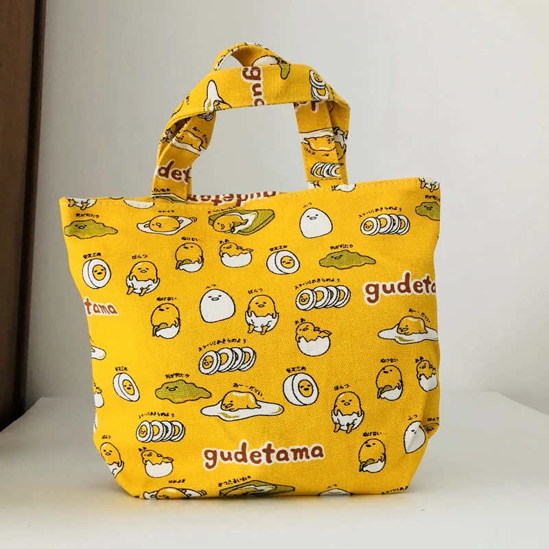 Gudetama сумка для обеда с мультяшными милыми сумками, Холщовая Сумка для пикника, дорожная сумка для хранения, модные сумки для обеда для женщин, девочек, дам, детей, горячая Распродажа