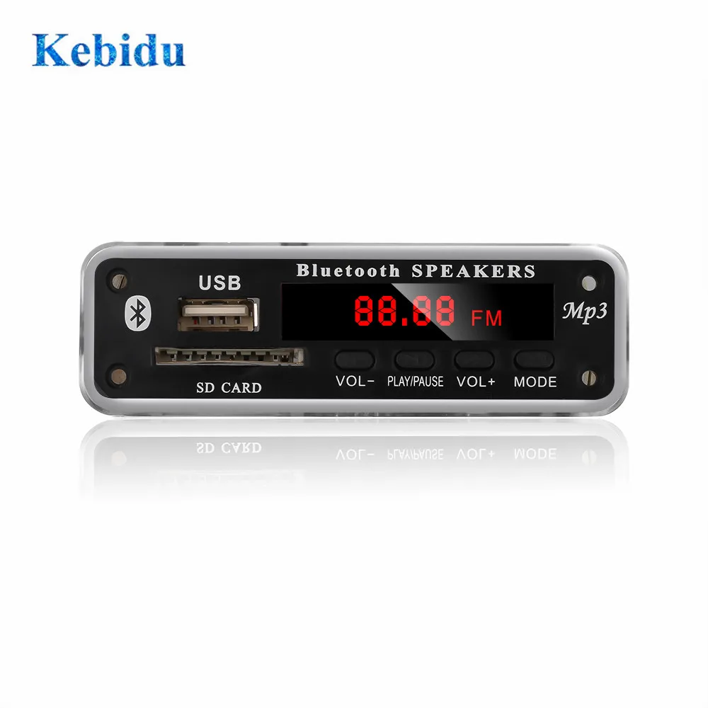 Автомобильный Bluetooth MP3 WMA декодер KEBIDU 12 В плата аудио модуль USB SD AUX FM радиомодуль