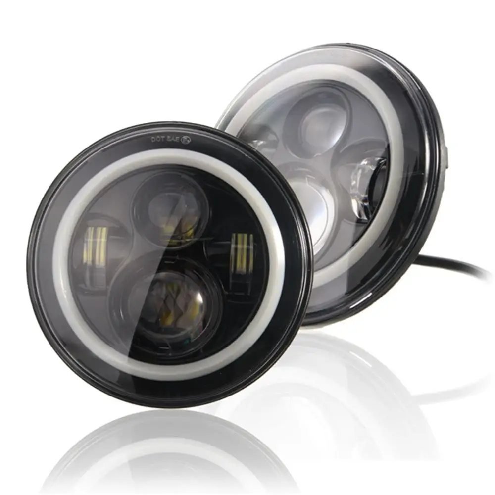 Для Jeep Wrangler JK фары 7 &quotLED + Halo 4&quot Противотуманные боковое зеркало заднего вида