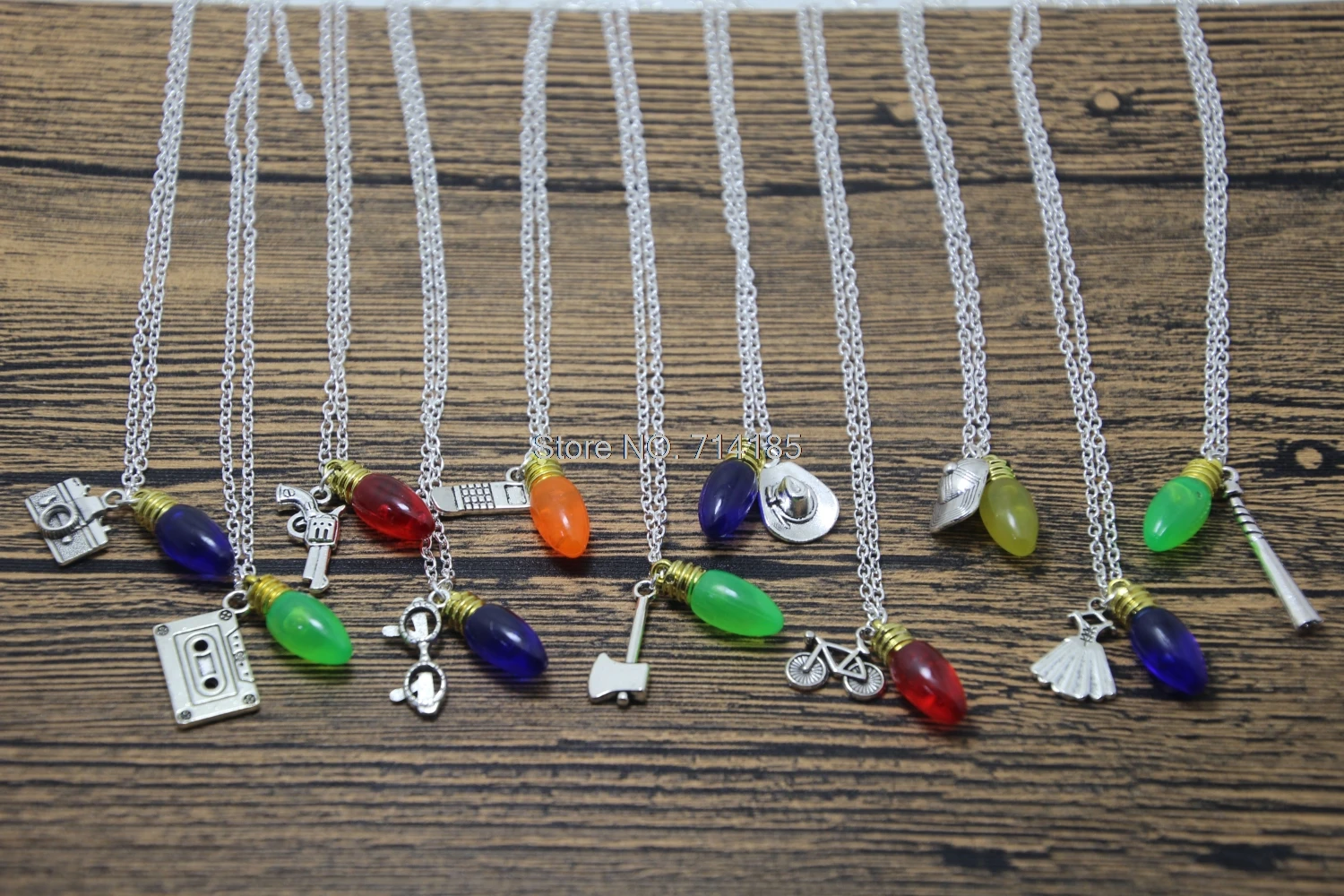

12pcs/lot Stranger Things inspired Character charm Necklaces pendants