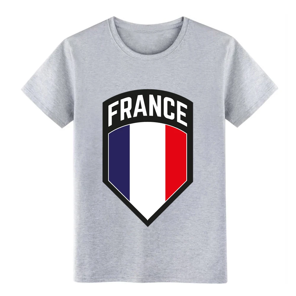 Мужская Трикотажная футболка с короткими рукавами и французским флагом