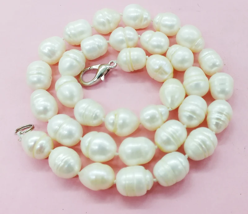 11 12 мм жемчужное ожерелье в стиле барокко с настоящей морской водой 50 см (есть