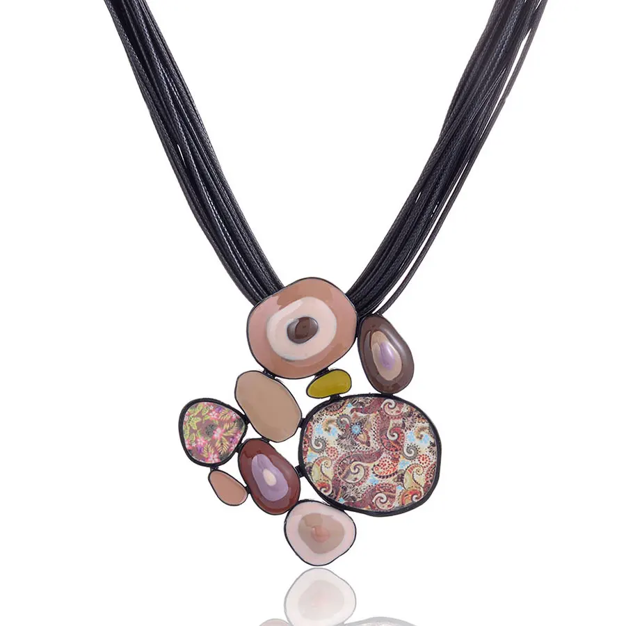 Креативные геометрические фигуры эффектные ожерелья и подвески модные женские в