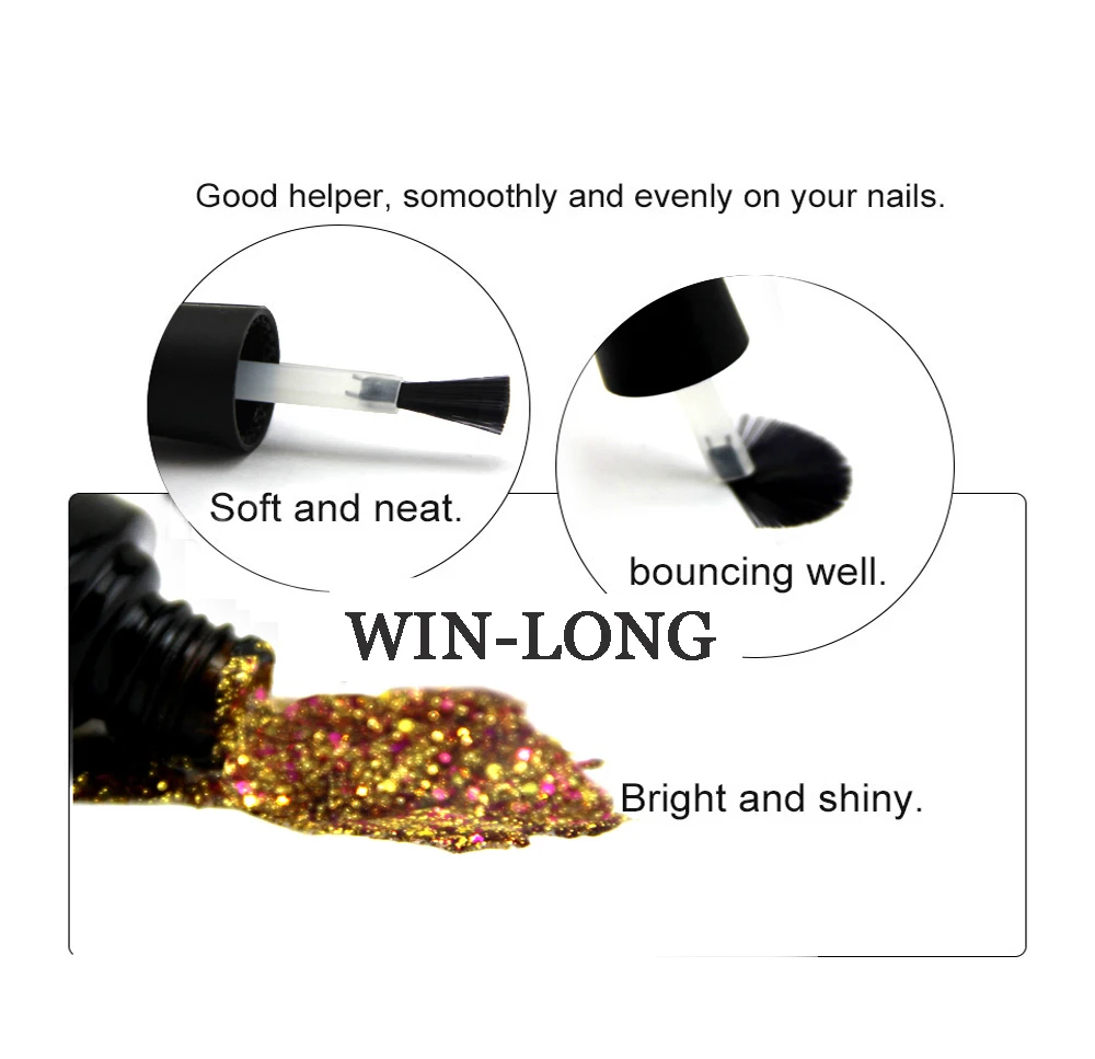 Гель лак для ногтей WIN LONG Блестящий цветной УФ Алмазный светодиодный