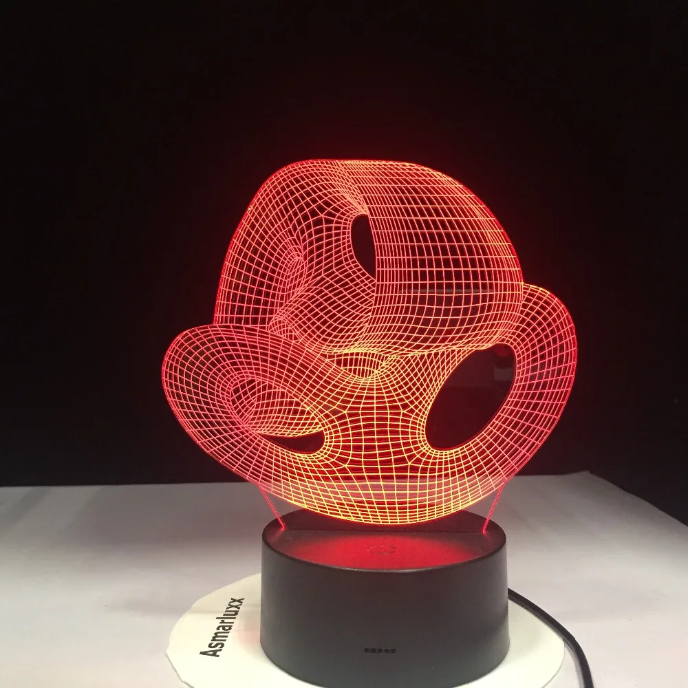 Креативная 3D лампа светодиодный ночник абстрактная графика акриловые лампы