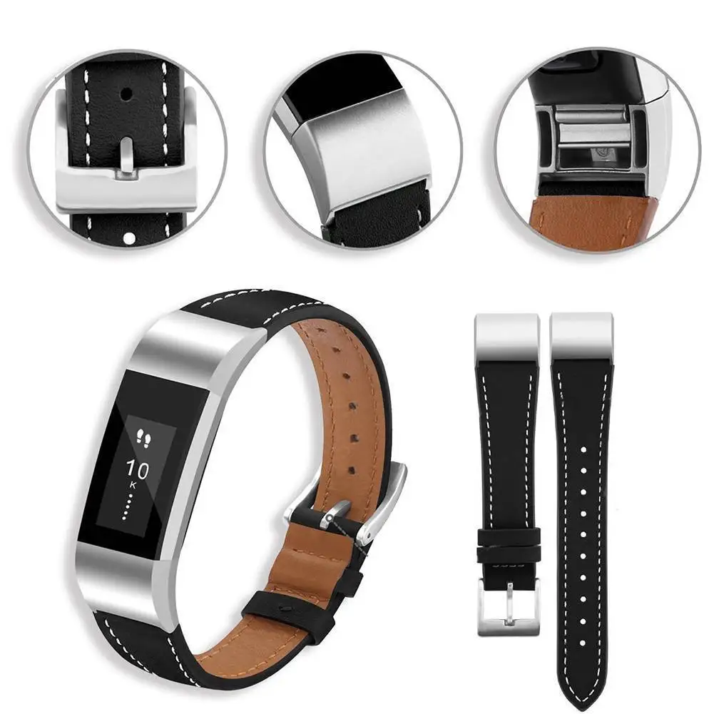 Модные браслеты замена ленты из натуральной кожи ремешок браслет для Fitbit CHARGE 2 |