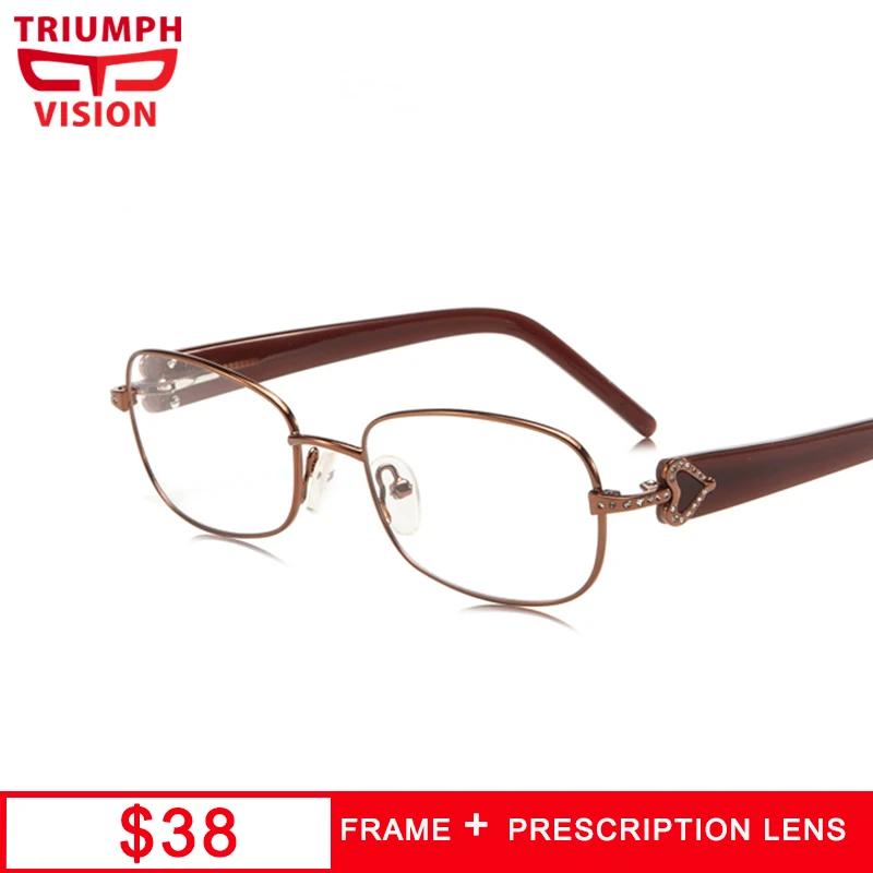 TRIUMPH VISION Роскошные Алмазные очки по рецепту женские с украшением прогрессивные