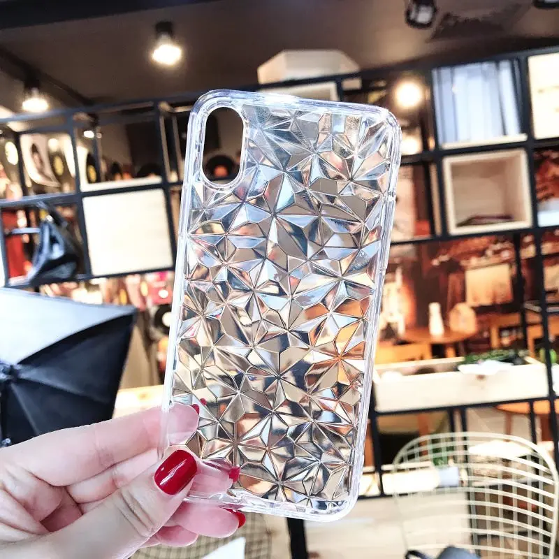 3D бриллиант прозрачный мягкий TPU чехол для samsung Galaxy S10 S8 S9 плюс S10E S7 edge чехол для samsung A7 A6 A8 A10 A30 A50