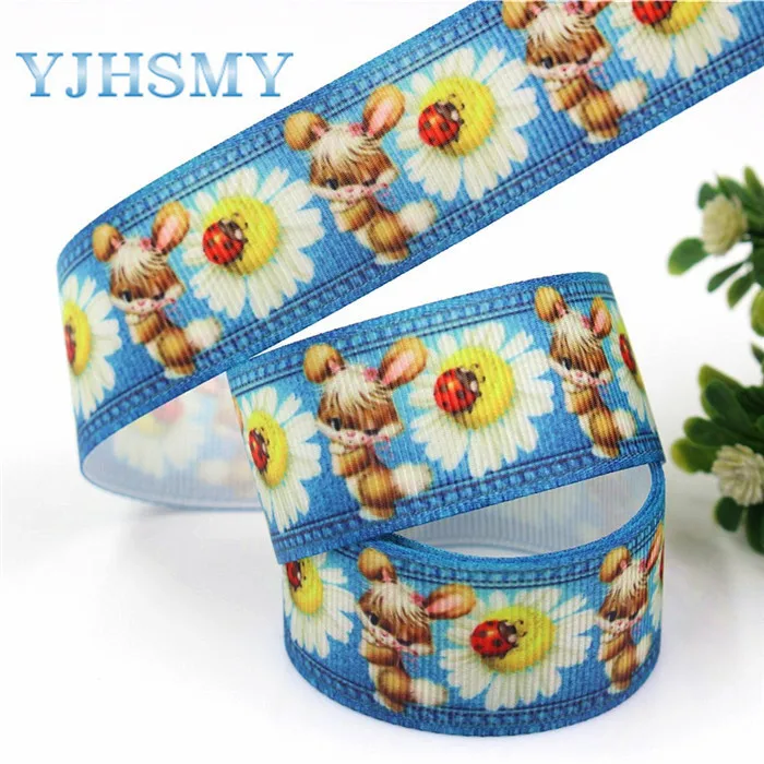 G-18616-470 YJHSMY G-18616-466, 10 ярдов, 25 мм, ленты с принтом из мультфильма, аксессуары для волос ручной работы, материал, Свадебная подарочная упаковка - Цвет: G-18616-470