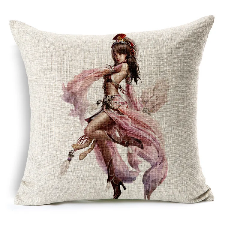 Южная Корея ручная роспись мультфильм CG игра персонаж подушки Чехлы хлопковый