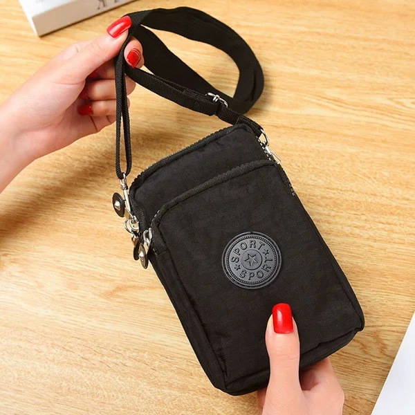 Bag Black Женский кошелек для монет, женские кошельки с карманами, женские сумки-мессенджеры для денег, держатель для карт, женские кошельки, Женский кошелек, мини-сумка на плечо на молнии - Цвет: Bag Black