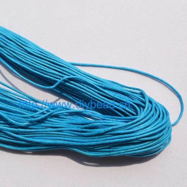 Синий DIY Отдел 10 метров 16 цветов вощеный хлопок Бисероплетение веревка 1,5 мм для браслета ожерелье - Цвет: Синий