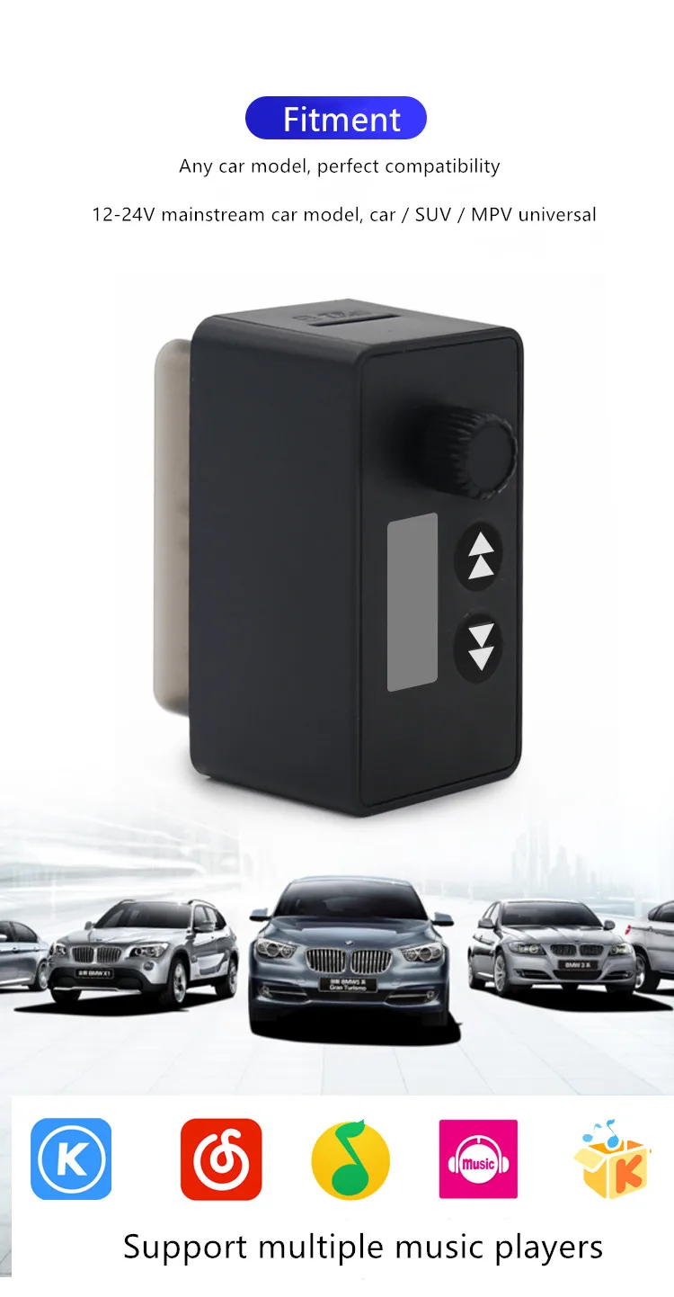 Новый музыкальный плеер V12 OBD fm передатчик Mudolator автомобильный Bluetooth mp3 mp3/WMA