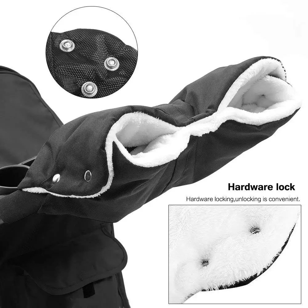 Толстый муфта для коляски Зимняя противоморозная принадлежность для детской коляски Водонепроницаемые теплые перчатки для родителей и нянь P20 on.