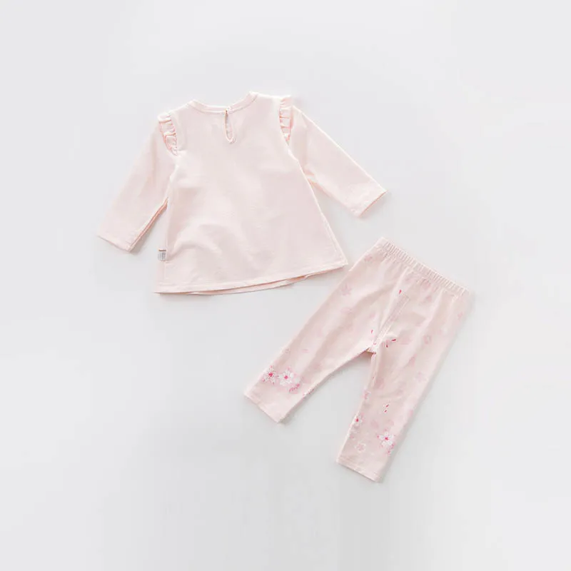 Dave bella/весенние комплекты одежды для маленьких девочек Детский костюм с принтом