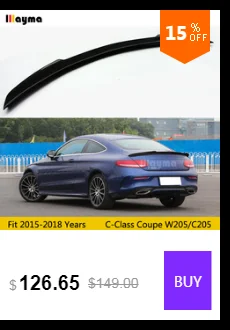 C63 Стиль углеродное волокно задний багажник спойлер для Benz C class C180 C250 W205 2 купе- год C205 автомобиль спойлер заднего крыла