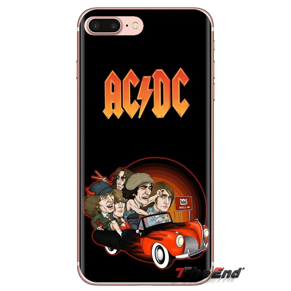 Soft Transparent Cases Covers For iPod Touch Apple iPhone 4 4S 5 5S SE 5C 6 6S 7 8 X XR XS Plus MAX Rock Band ACDC |