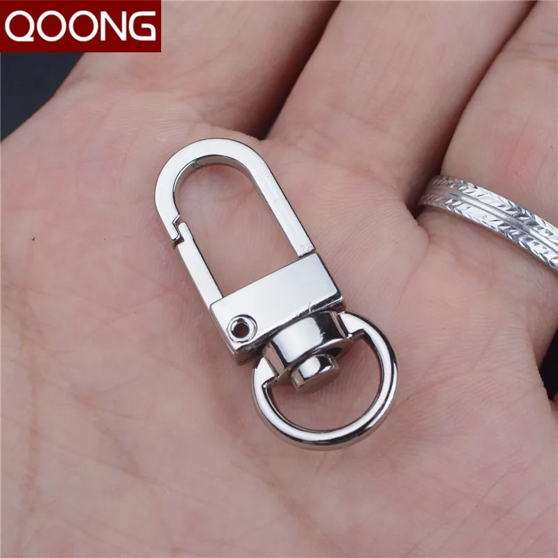 QOONG, 10 штук, классический мужской брелок для ключей, подходит ко всему, висячий брелок, пружинная Пряжка, брелок для ключей, металлические автомобильные брелки, аксессуары для ключей