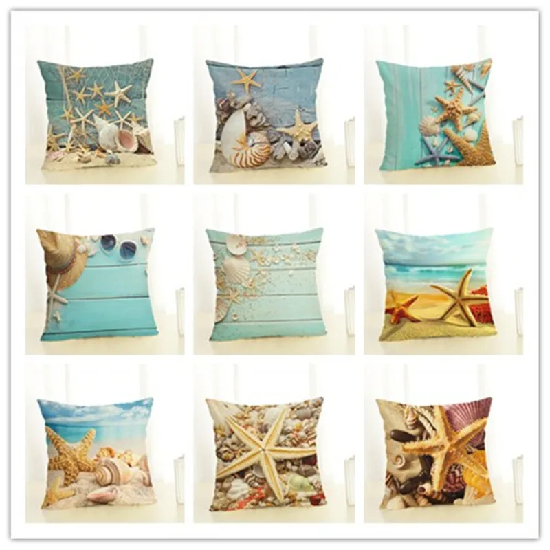 Фото New Arrival Cotton Linen Cushion Cover Mediterranean Style Ocean Printing Throw Pillow Dog Chair Square Cojines Дом и сад New Arrival Cotton Linen Cushion Cover Mediterranean Style Ocean Printing Throw Pillow Dog Chair Square Cojines Дом и сад