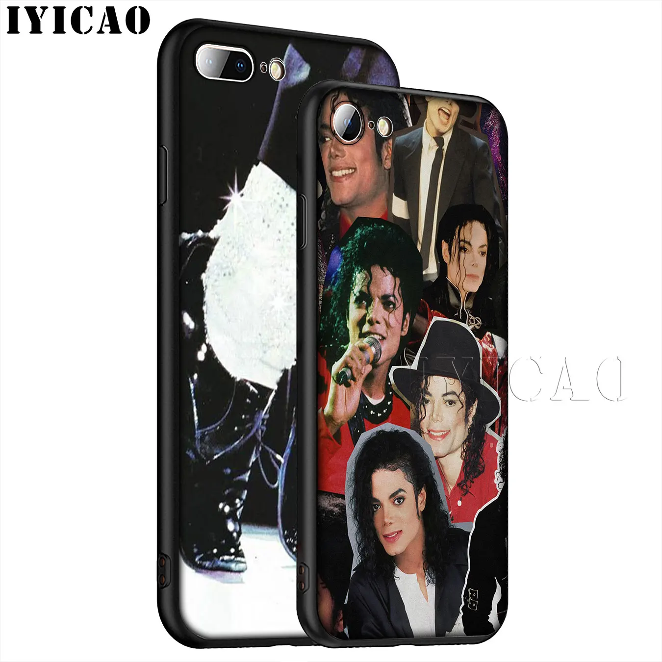 IYICAO Michael Jackson Soft Silicone Phone Case for iPhone XR X XS 11 Pro Max 6 6S 7 8 Plus 5 5S SE TPU Black Cover |